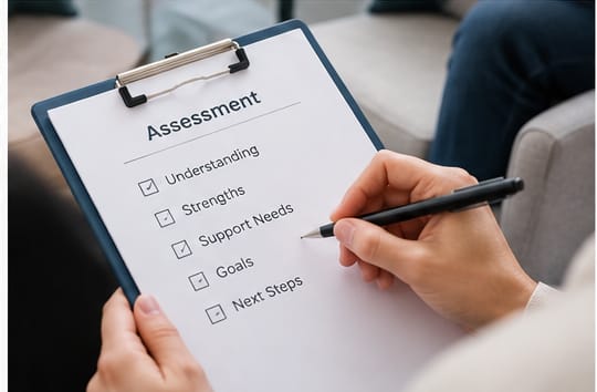 Completing an assessment checklist