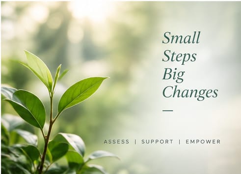 Fresh green leaves - small steps, big changes